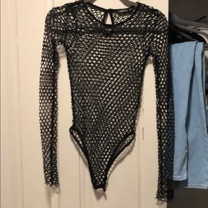 Fishnet bodysuit boohoo Clearance